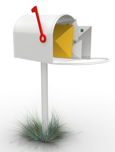 3D mailbox- isolated over a white background