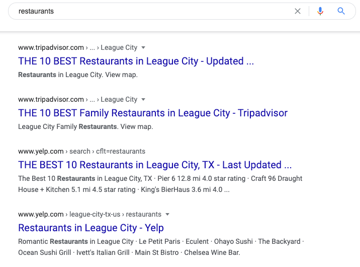 Image of google results 